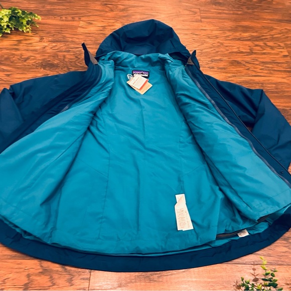 NWT PATAGONIA Womens 3-in-1 Powder Town Zip Up Coat Jacket Lagom Blue Hooded - Picture 4 of 8